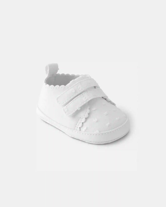 Baby Girl Swiss Dot Casual Shoes - White