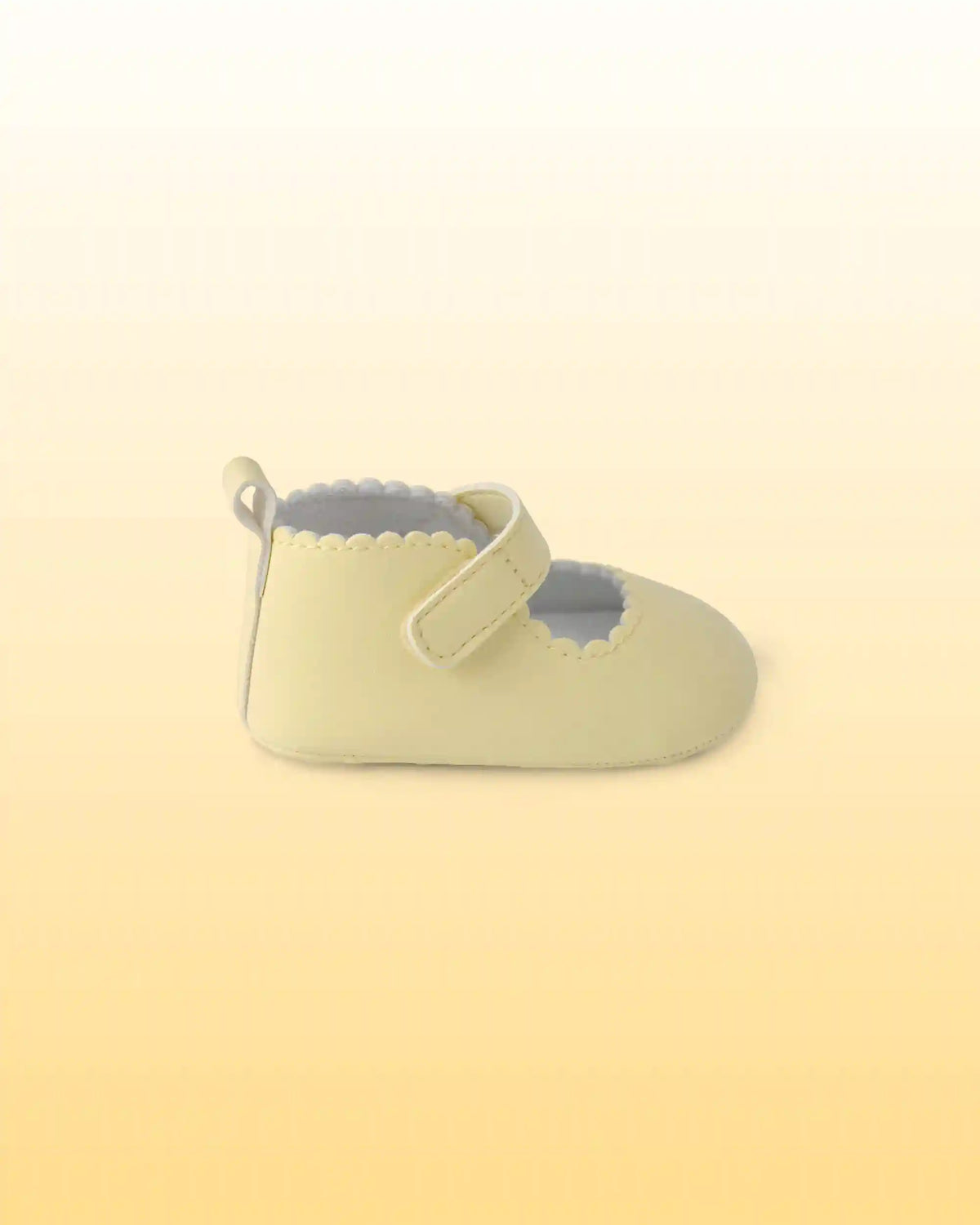 Baby Girl Scalloped Shoes - Yellow